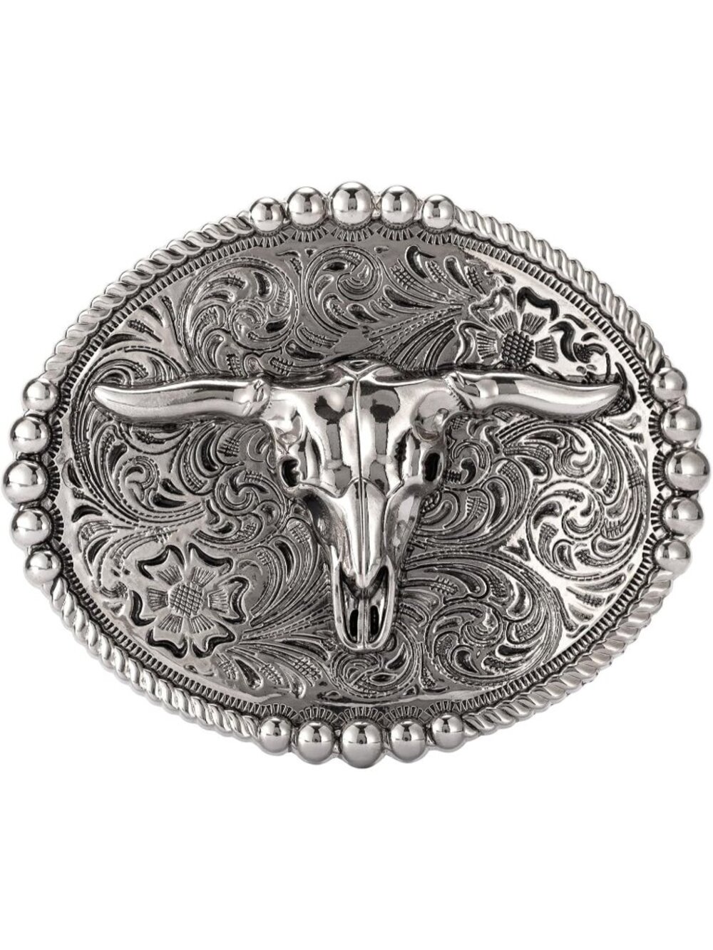 Men Skull Antique Silve Western Belt Buckle Bull Skull Cowboy Gift for Men Women
